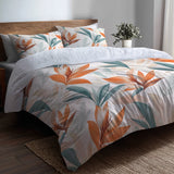 Floral Duvet Cover Set of 5 - Paradise Petal Bedding And Throw Pillow Set