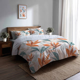 Floral Duvet Cover Set of 5 - Paradise Petal Bedding And Throw Pillow Set