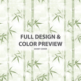 Coastal Bedding Set of 5 - Bamboo Mist Duvet Cover And Throw Cushion Set