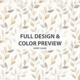 Floral Bedding Set - Cream Leaves Duvet Cover Set