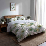 Country / Farmhouse 3 Pcs Bedding Set - Green Whisper Duvet Cover with Shams