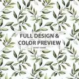 Country / Farmhouse Bedding Set of 5 - Olive Quiet Duvet Cover And Throw Cushion Set