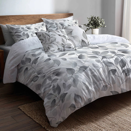 Country / Farmhouse Bedding Set - Stone Petal Duvet Cover And Cushion Set
