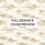 Abstract Duvet Cover Set of 3 - Cream Horizon Bedding Set