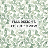 Floral Bedding Set 5 Pcs - Sage Petal Duvet Cover And Throw Pillow Set