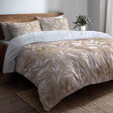 Country / Farmhouse Bedding Set of 5 - Muted Fern Meadow Duvet Cover And Throw Cushion Set