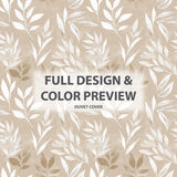 Country / Farmhouse Bedding Set of 5 - Muted Fern Meadow Duvet Cover And Throw Cushion Set