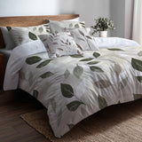 Country / Farmhouse Bedding Set of 5 - Muted Meadow Duvet Cover And Throw Pillow Set