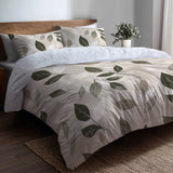 Country / Farmhouse Bedding Set of 5 - Muted Meadow Duvet Cover And Throw Pillow Set