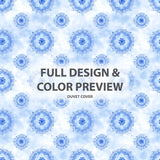 Abstract Duvet Cover Set of 5 - Blue And White Boho Mandala Bedding And Throw Pillow Set