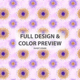 Abstract Duvet Cover Set of 5 - Purple And Gold Boho Mandala Bedding And Throw Pillow Set