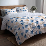 Abstract Bedding Set 5 Pcs - Soft Delta Duvet Cover And Throw Pillow Set