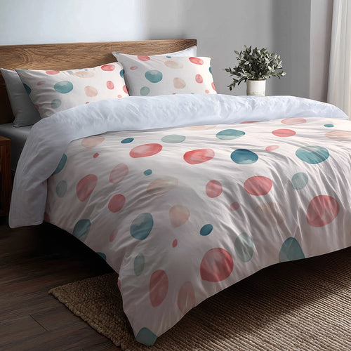 Modern Bedding Set of 3 - Pebble Air Pastel Color Duvet Cover Set