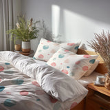 Modern Bedding Set of 3 - Pebble Air Pastel Color Duvet Cover Set