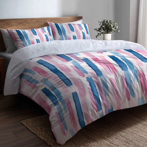 Abstract Duvet Cover Set of 3 - Needle Line Stripes Bedding Set