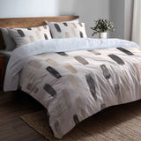 Abstract Bedding Set - Dash Flow Beige Gray Duvet Cover Set