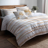 Abstract 5 Pcs Bedding Set - Beige Lines Duvet Cover And Pillow Set