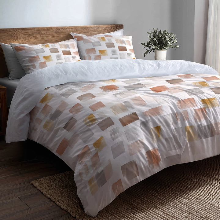 Modern Bedding Set of 3 - Minimal Blocks Duvet Cover Set