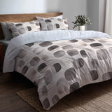Geometric Shapes Bedding Set 5 Pcs - Neutral Steps Duvet Cover And Throw Pillow Set