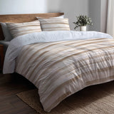 Modern Bedding Set of 3 - Sand Stripes Duvet Cover with Shams