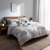 Modern Bedding Set of 5 - Soft Balance Duvet Cover And Throw Pillow Set
