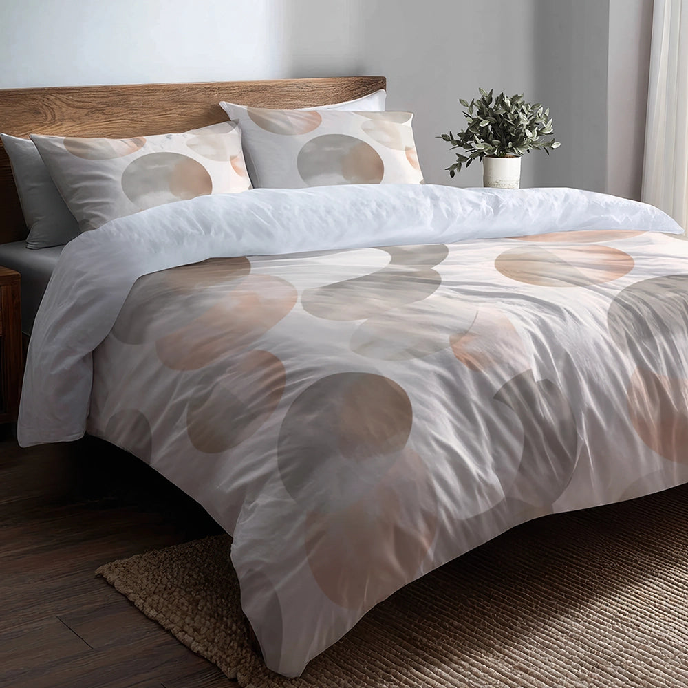 Modern Bedding Set of 5 - Soft Balance Duvet Cover And Throw Pillow Set