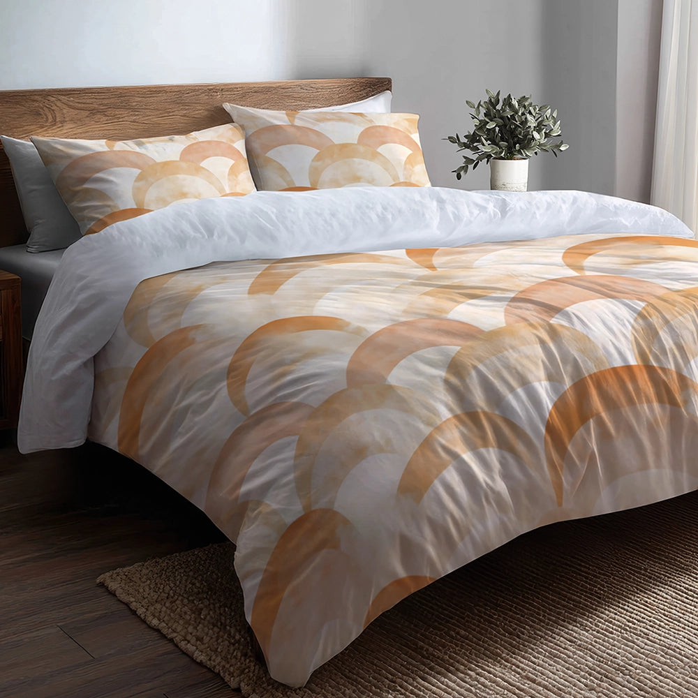 Arc Bedding Set 5 Pcs - Earth Arcs Duvet Cover And Throw Pillow Set