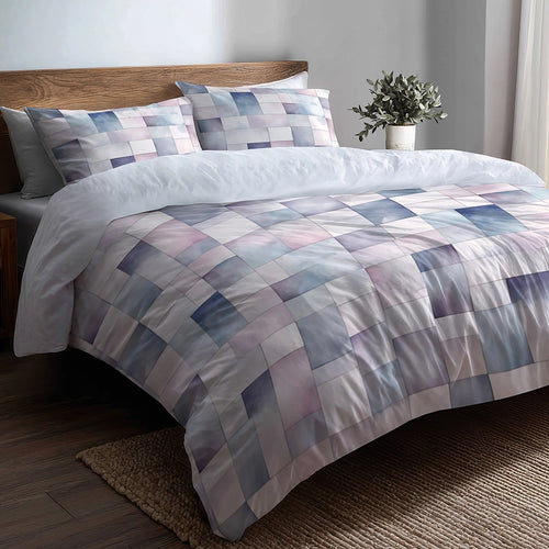 Modern Bedding Set of 3 - Soft Modular Duvet Cover with Shams