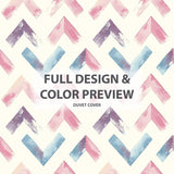 Modern Bedding Set of 5 - Soft Zigzags Duvet Cover And Throw Cushion Set