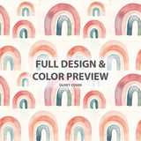 Modern Bedding Set of 5 - Baby Arches Duvet Cover And Throw Pillow Set