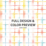 Modern Bedding Set of 5 - Kinder Grids Duvet Cover And Throw Cushion Set