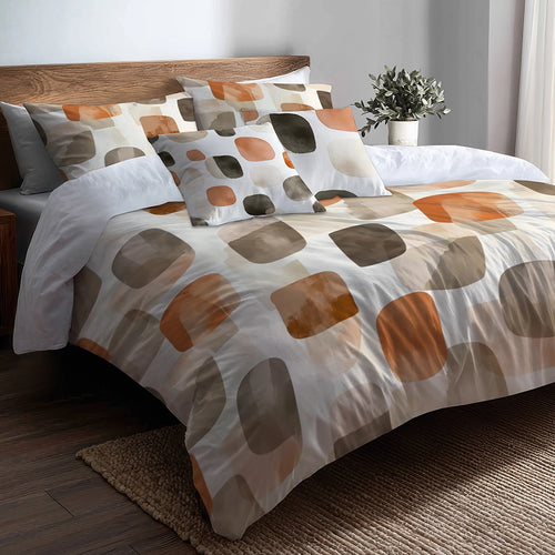 Modern Bedding Set - Warm Shibui Duvet Cover And Cushion Set