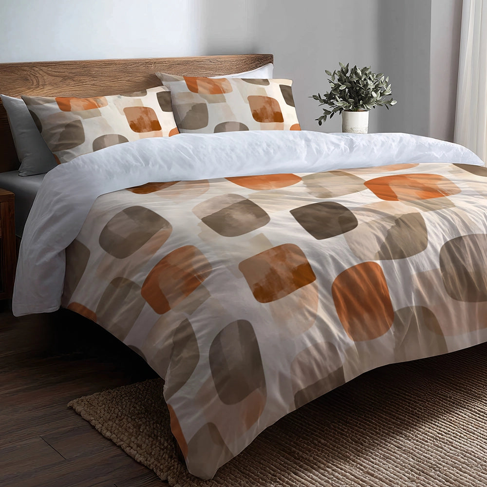 Modern Bedding Set - Warm Shibui Duvet Cover And Cushion Set