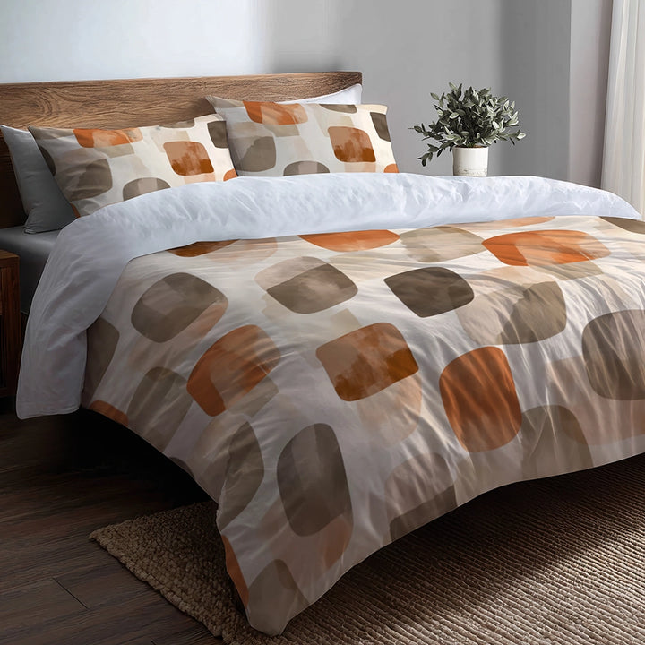 Modern Bedding Set - Warm Shibui Duvet Cover And Cushion Set