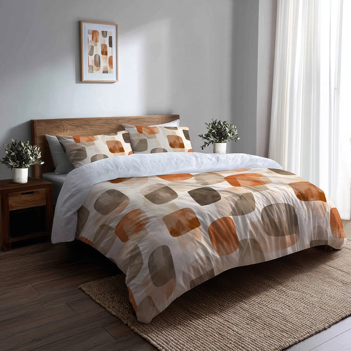 Modern Bedding Set - Warm Shibui Duvet Cover And Cushion Set
