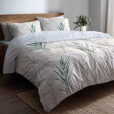 Coastal Bedding Set of 5 - Beach Grass Duvet Cover And Throw Cushion Set