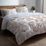 Animal Print Duvet Cover Set of 5 - Shell Coastal Collage Bedding And Throw Pillow Set