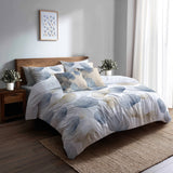Abstract Bedding Set 5 Pcs - Coastal Shellfish Duvet Cover And Throw Pillow Set