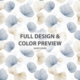 Abstract Bedding Set 5 Pcs - Coastal Shellfish Duvet Cover And Throw Pillow Set