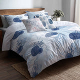 Coastal Bedding Set - Beach Shellfish Duvet Cover And Cushion Set
