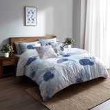 Coastal Bedding Set - Beach Shellfish Duvet Cover And Cushion Set