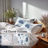 Coastal Bedding Set - Beach Shellfish Duvet Cover And Cushion Set