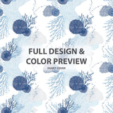 Coastal Bedding Set - Beach Shellfish Duvet Cover And Cushion Set