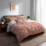 Abstract 5 Pcs Bedding Set - Coral Beach Seashell Duvet Cover And Pillow Set