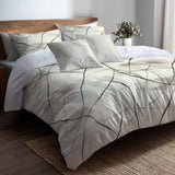Abstract 5 Pcs Bedding Set - Quiet Lines Duvet Cover And Pillow Set