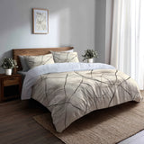 Abstract 5 Pcs Bedding Set - Quiet Lines Duvet Cover And Pillow Set