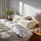 Abstract 5 Pcs Bedding Set - Quiet Lines Duvet Cover And Pillow Set