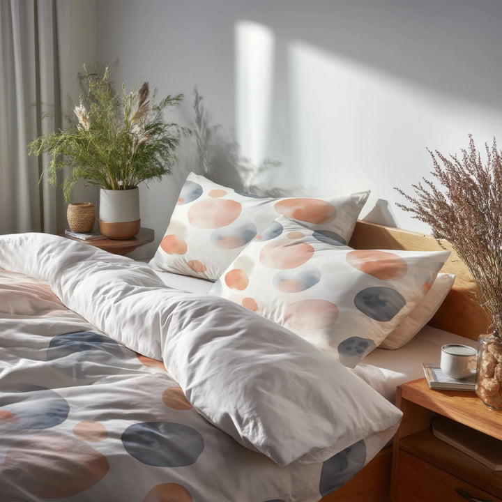 Abstract 5 Pcs Bedding Set - Warm Forms Duvet Cover And Pillow Set