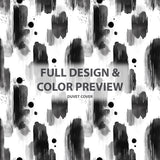 Abstract Duvet Cover Set of 5 - Black Minimal Light Bedding And Throw Pillow Set