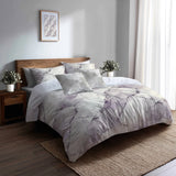 Abstract 5 Pcs Bedding Set - Marble Mist Duvet Cover And Pillow Set